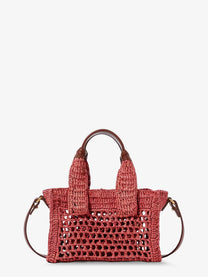 Chloé Women's Summer Banana Raffia Crossbody Bag Red