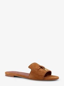 Loro Piana Women's Summer Charms Flat Suede Sandals WOT