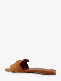 Loro Piana Women's Summer Charms Flat Suede Sandals WOT