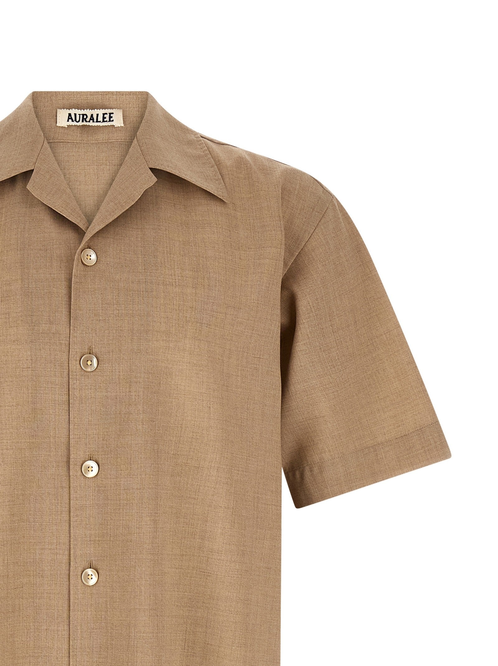 Auralee Summer Twist Shirt Beige