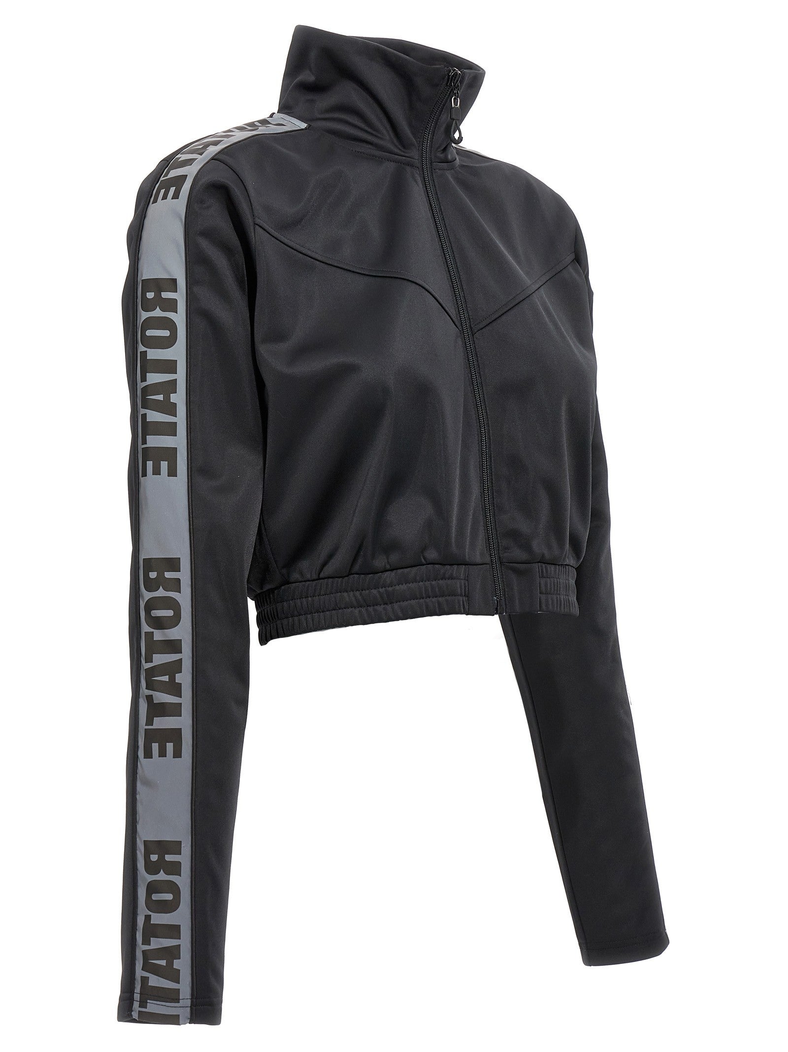 ROTATE Birger Christensen Sunday Capsule Cropped Sweatshirt Black