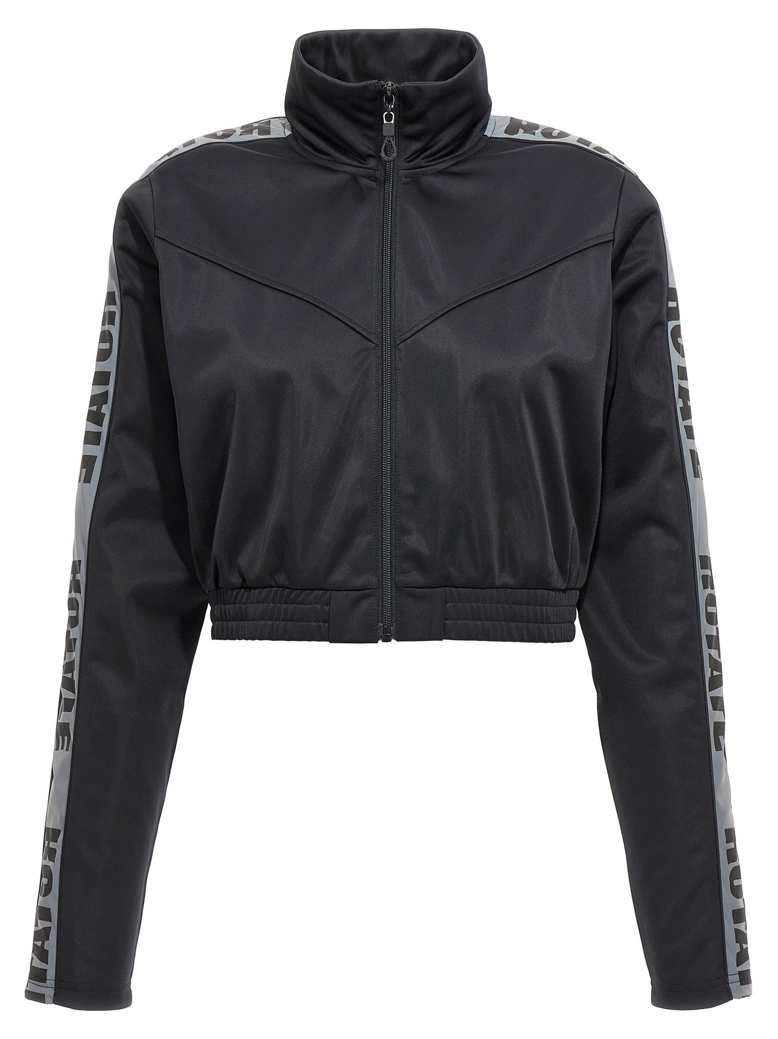 ROTATE Birger Christensen Sunday Capsule Cropped Sweatshirt Black