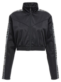 ROTATE Birger Christensen Sunday Capsule Cropped Sweatshirt Black