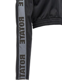 ROTATE Birger Christensen Sunday Capsule Cropped Sweatshirt Black