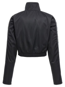 ROTATE Birger Christensen Sunday Capsule Cropped Sweatshirt Black