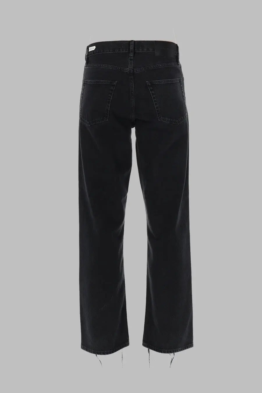 Black denim sunflower men’s jeans with loose fit straight-leg cut and frayed hems