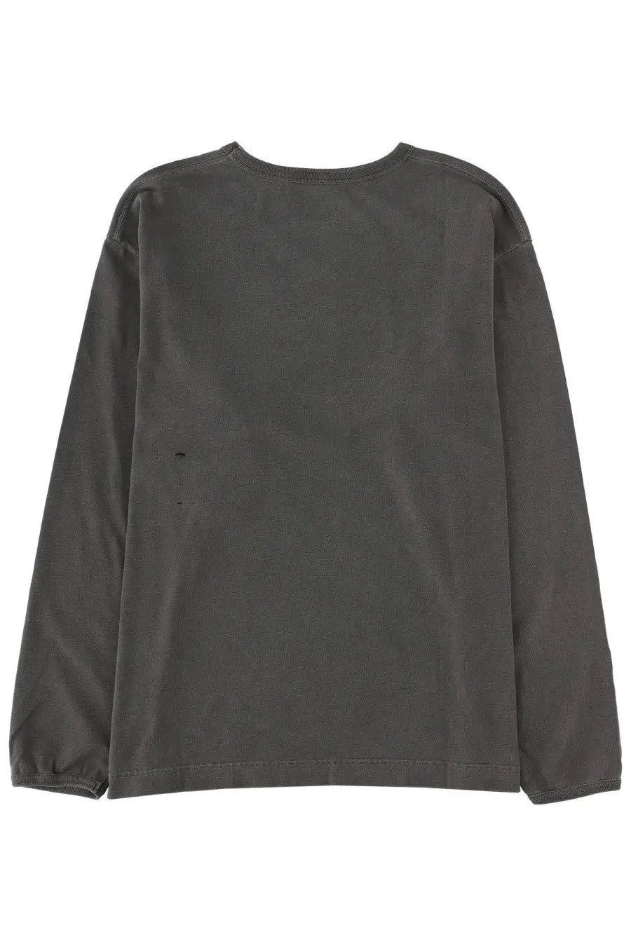 Dark gray sunflower men’s long-sleeved shirt with relaxed fit and subtle fabric texture front view