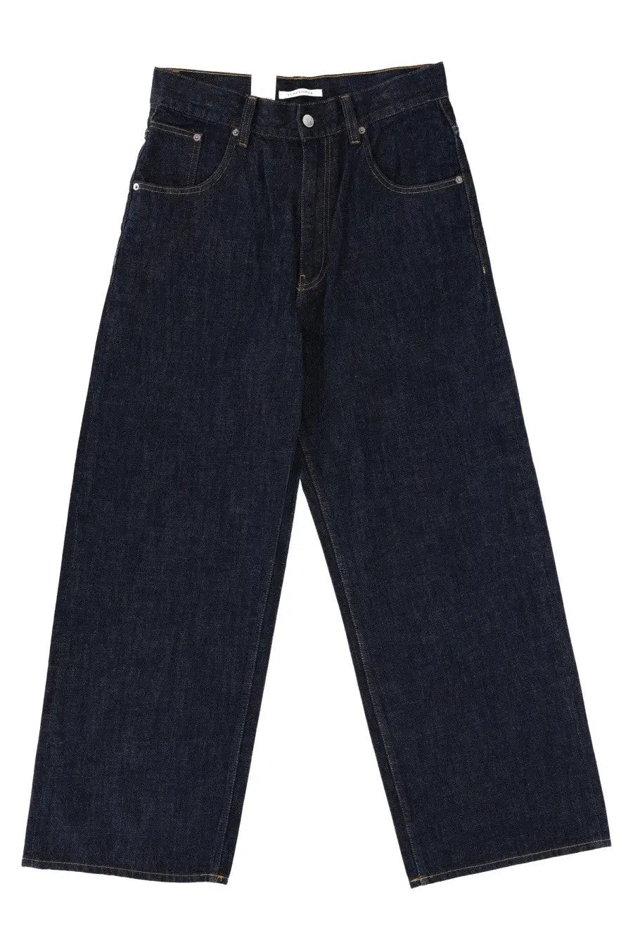 Sunflower men’s super wide jeans blue in dark indigo denim with a wide-leg cut and classic five-pocket design