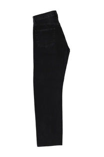 Sunflower men’s wide twist black denim jeans with straight leg cut and classic rear pocket design back view