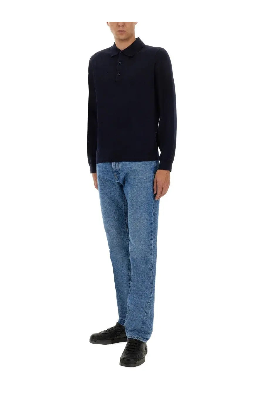 Sunflower Men's Wool Polo Blue, view 2