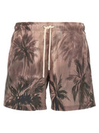 Palm Angels Sunset Palms Swimsuit Gold