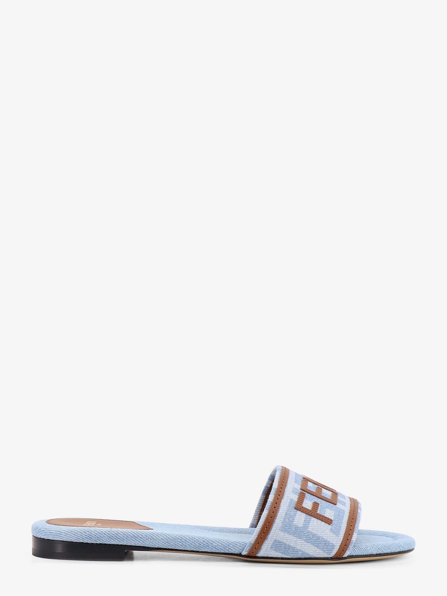 Fendi Women's Sunshine FF Denim Sandals Blue