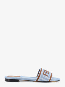 Fendi Women's Sunshine FF Denim Sandals Blue