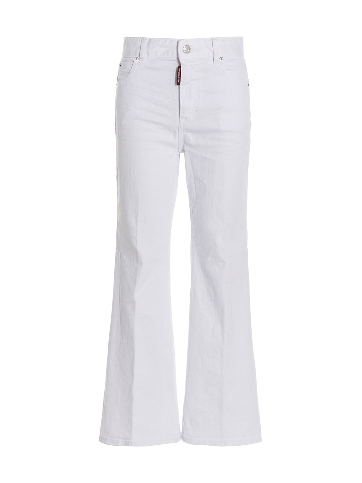 Dsquared2 Super Flared Cropped Jeans White