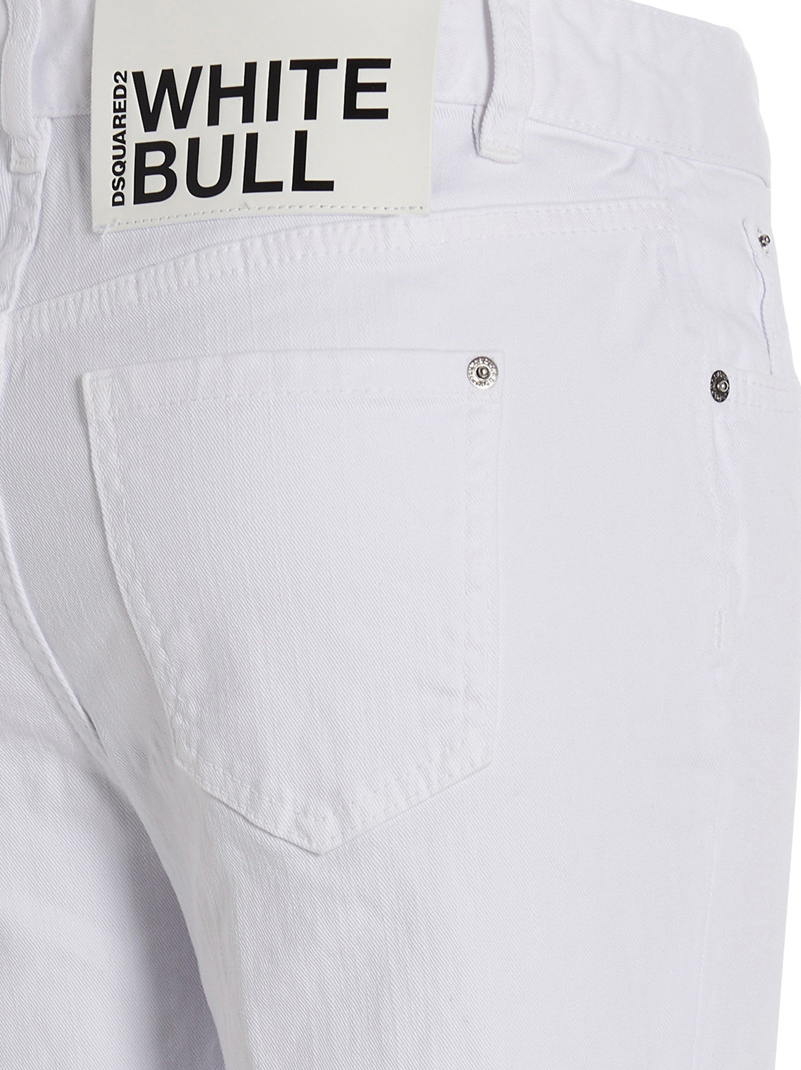 Dsquared2 Super Flared Cropped Jeans White