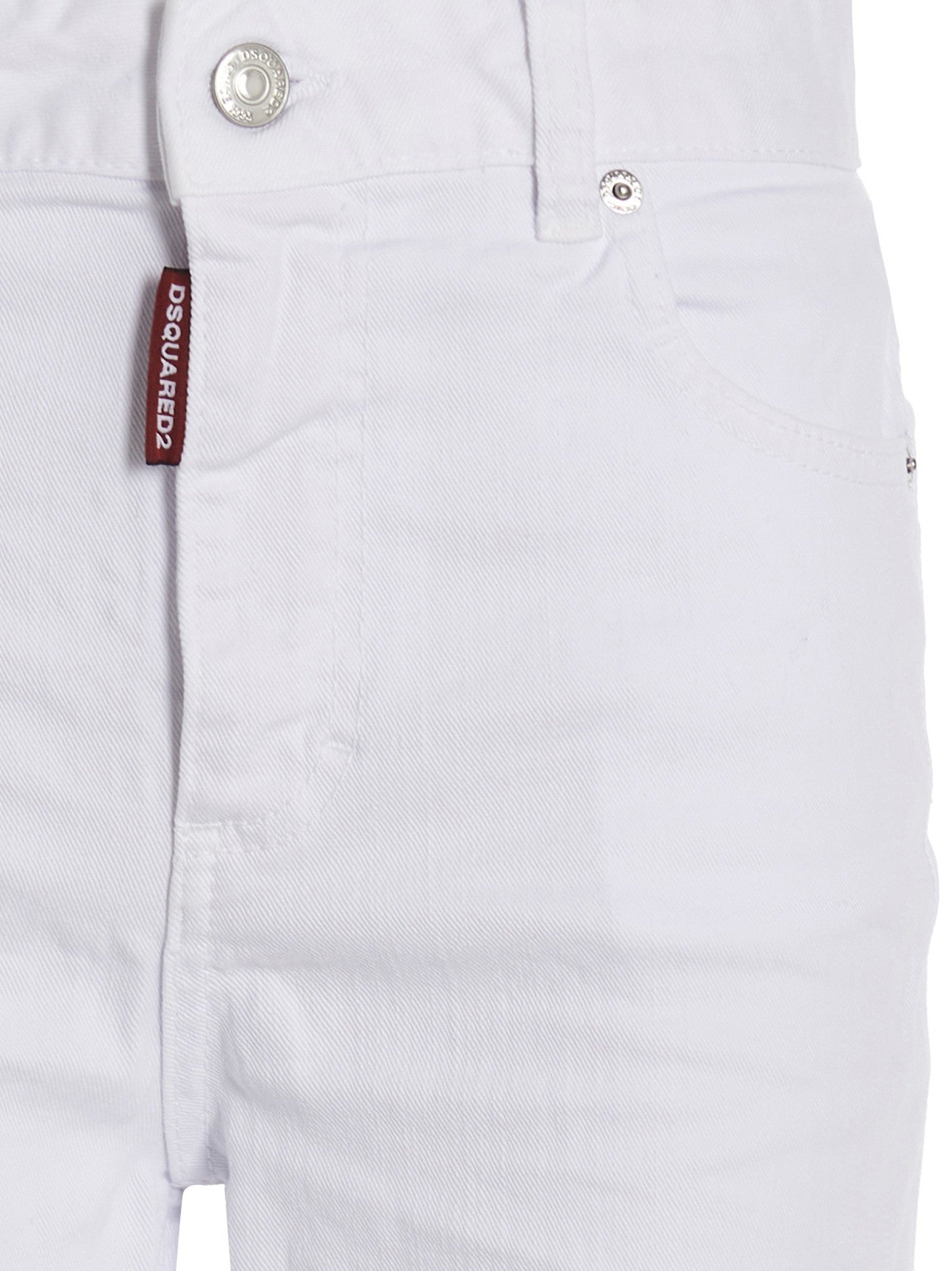 Dsquared2 Super Flared Cropped Jeans White