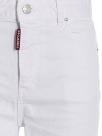 Dsquared2 Super Flared Cropped Jeans White