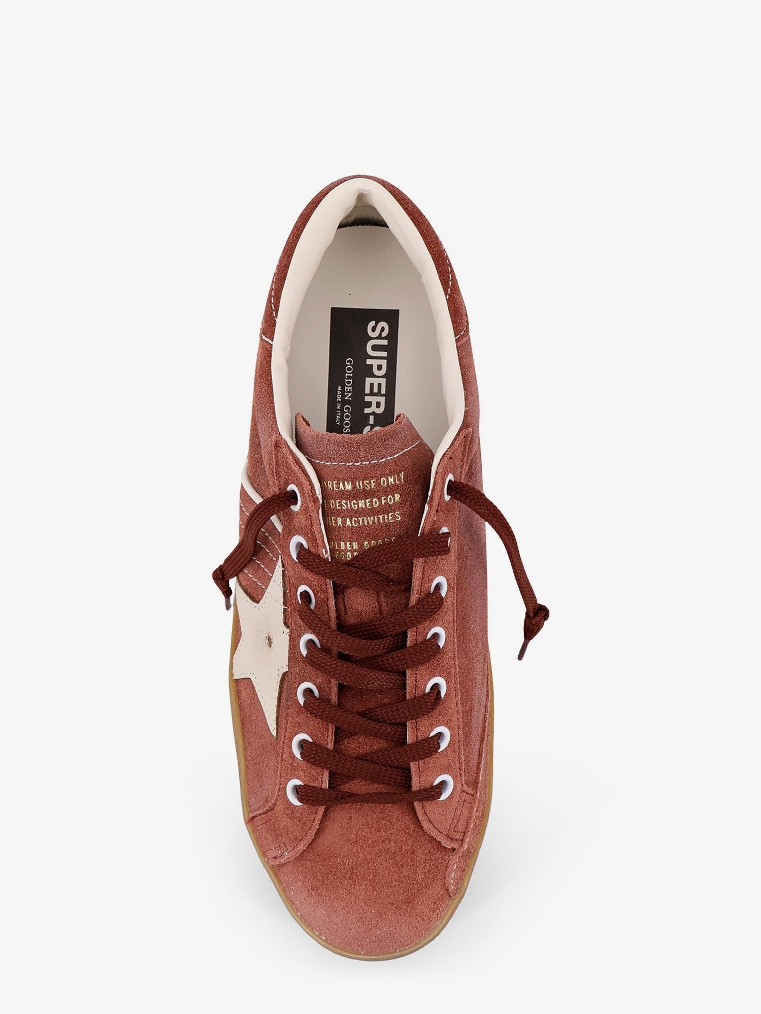 Golden Goose Men's Super Star Double Quarter Suede Sneakers White