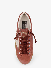Golden Goose Men's Super Star Double Quarter Suede Sneakers White