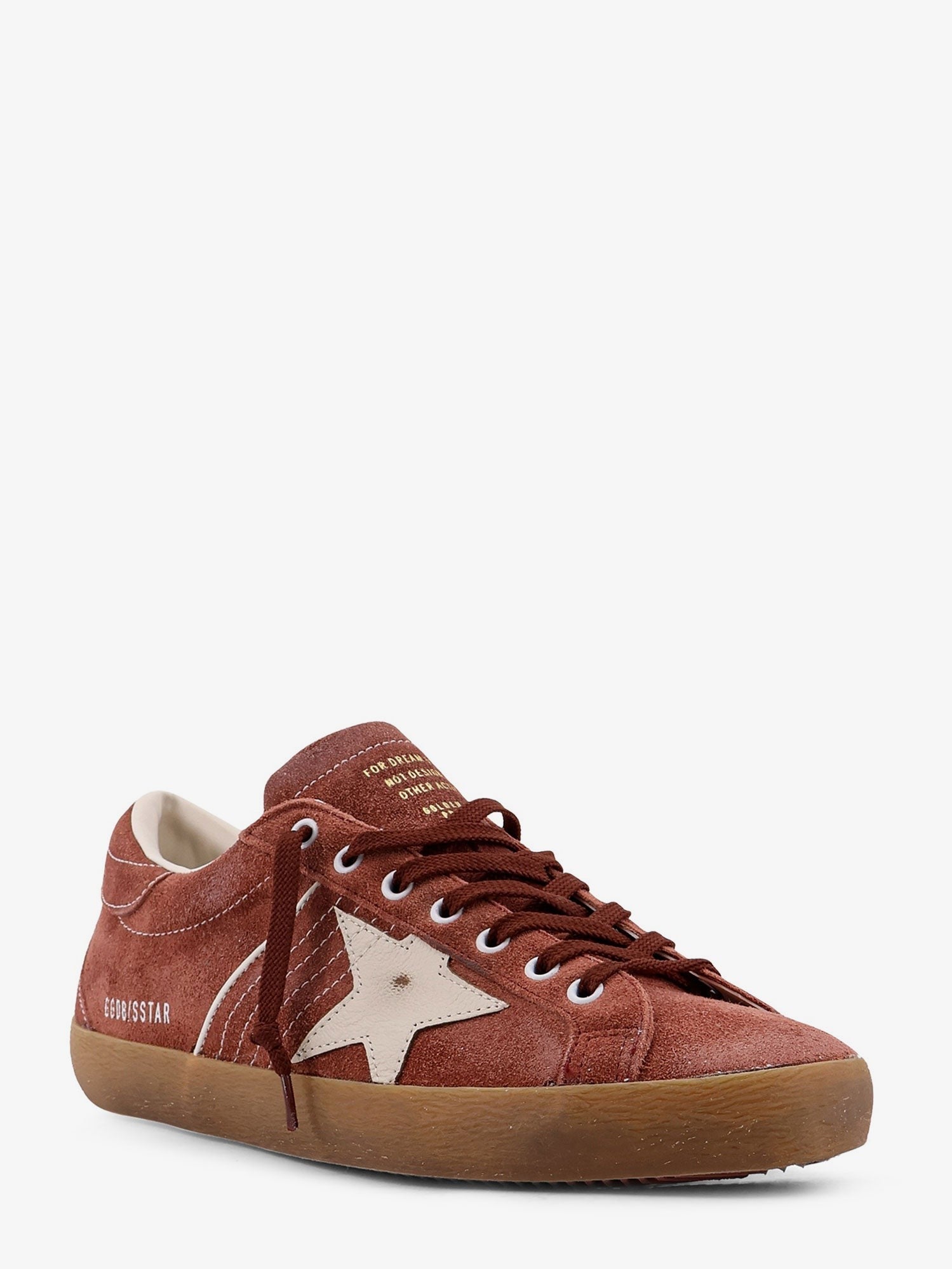Golden Goose Men's Super Star Double Quarter Suede Sneakers White
