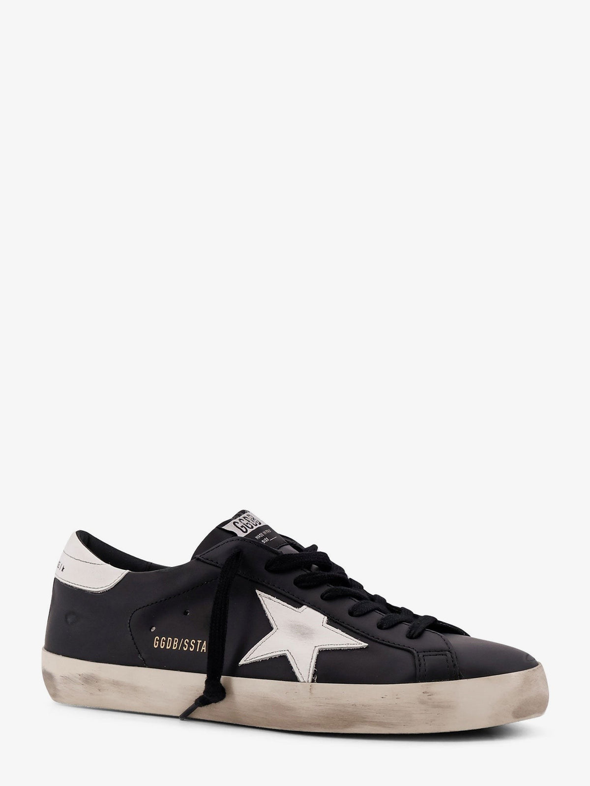 Golden Goose Men's Super Star Leather Sneakers Black, view 2