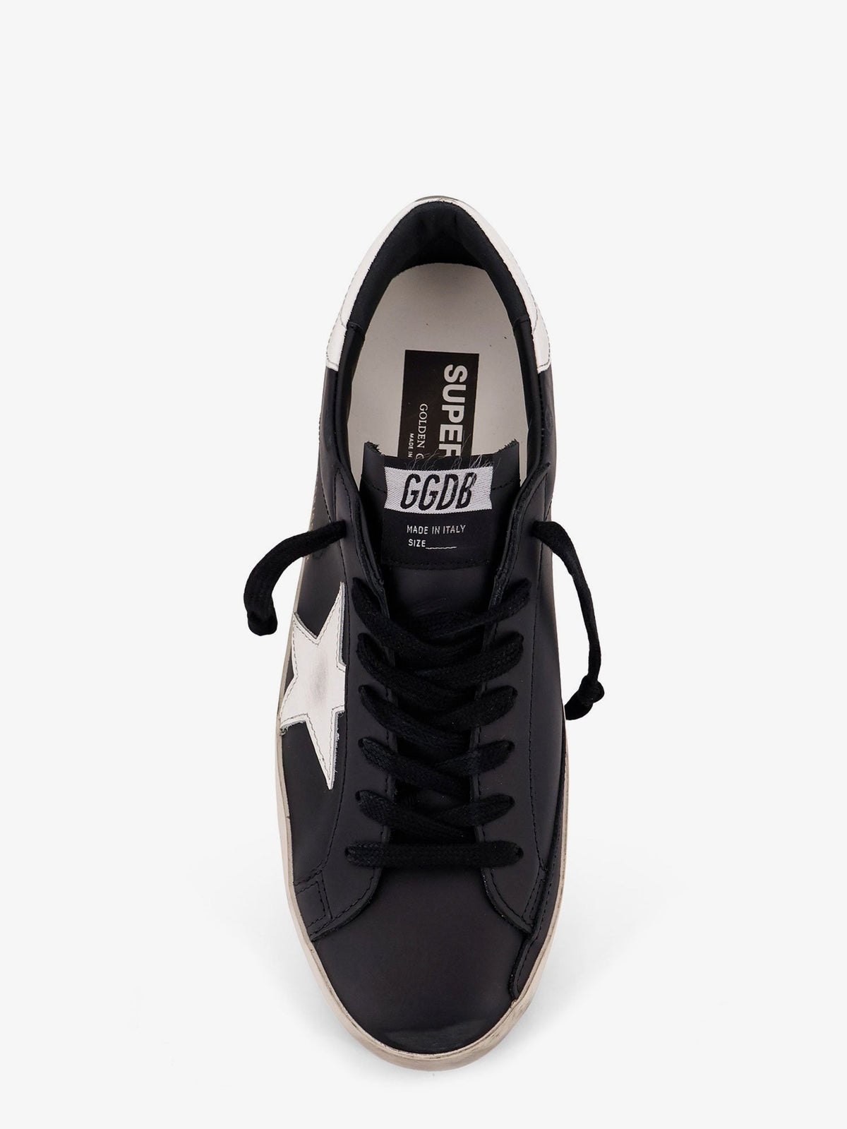 Golden Goose Men's Super Star Leather Sneakers Black, view 5