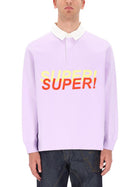 JW Anderson Men's Super Super Polo Shirt Purple, view 5