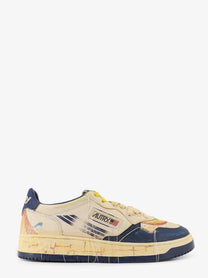 Autry Men's Super Vintage Leather Low Top Sneakers White AUTRY