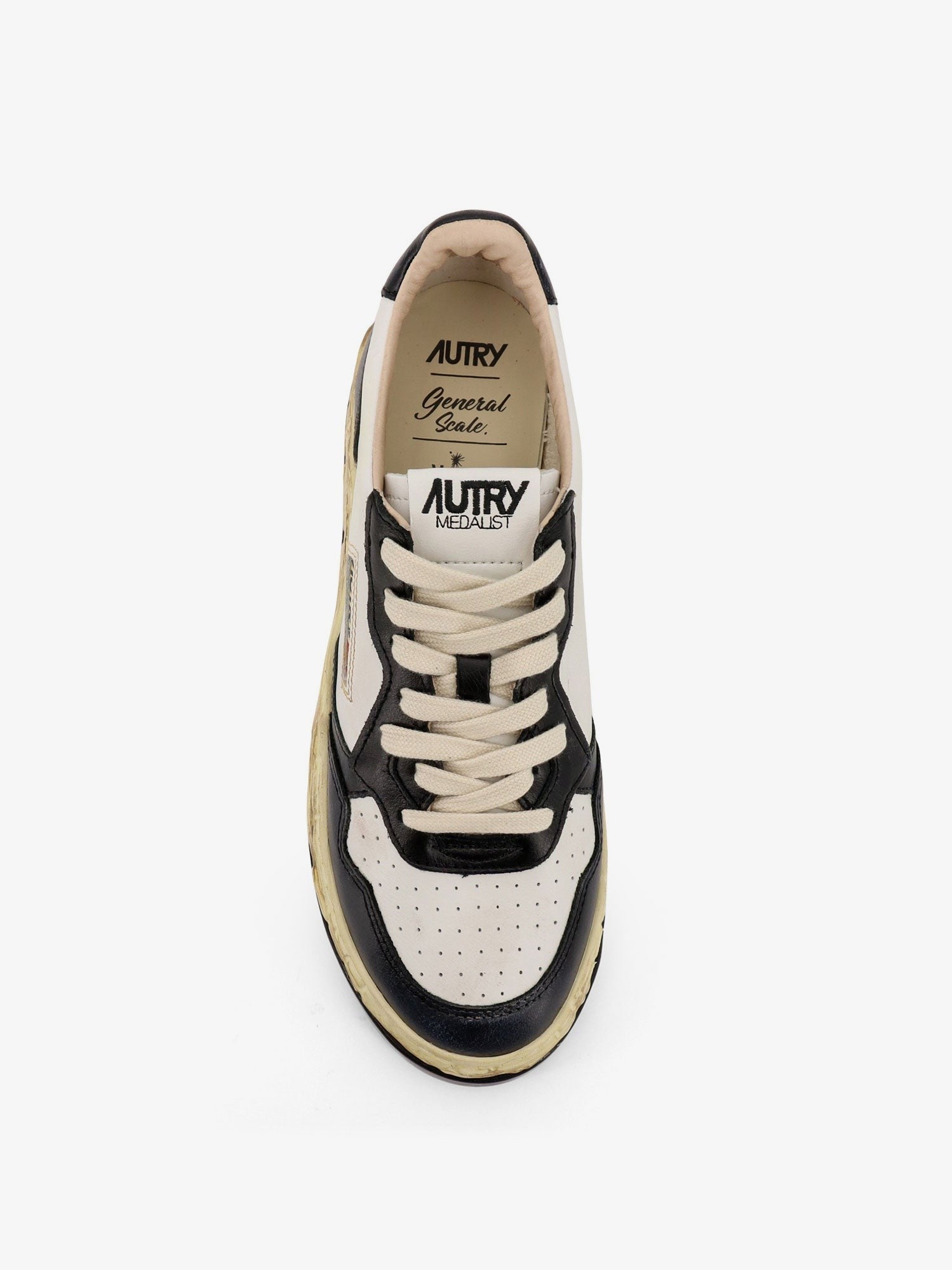 Autry Men's Super Vintage Low Leather Sneakers Black AUTRY