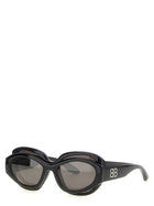 Balenciaga Superbusy Round Sunglasses Black, view 3