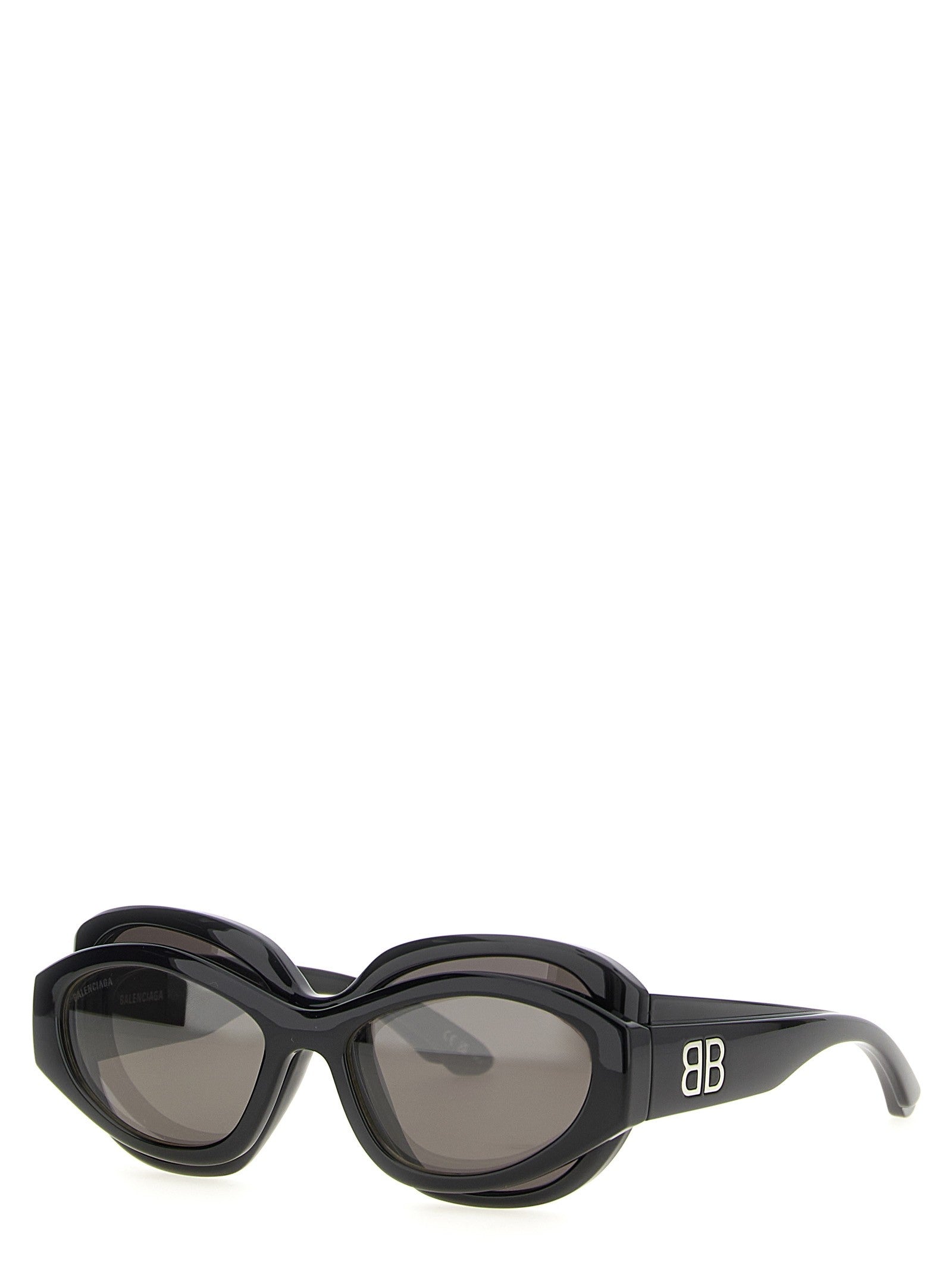 Balenciaga Superbusy Round Sunglasses Black