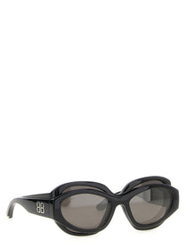 Balenciaga Superbusy Round Sunglasses Black