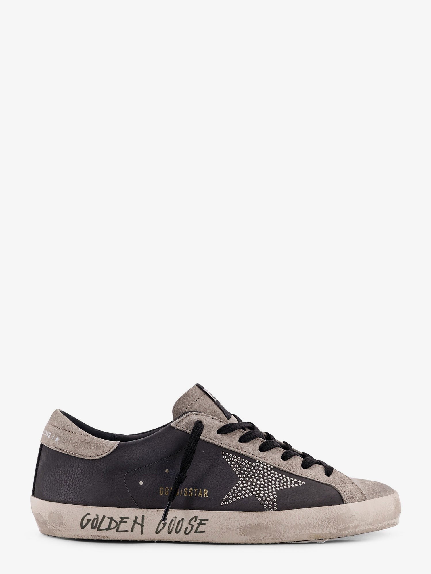 Golden Goose Men's Superstar Leather Sneakers Grey