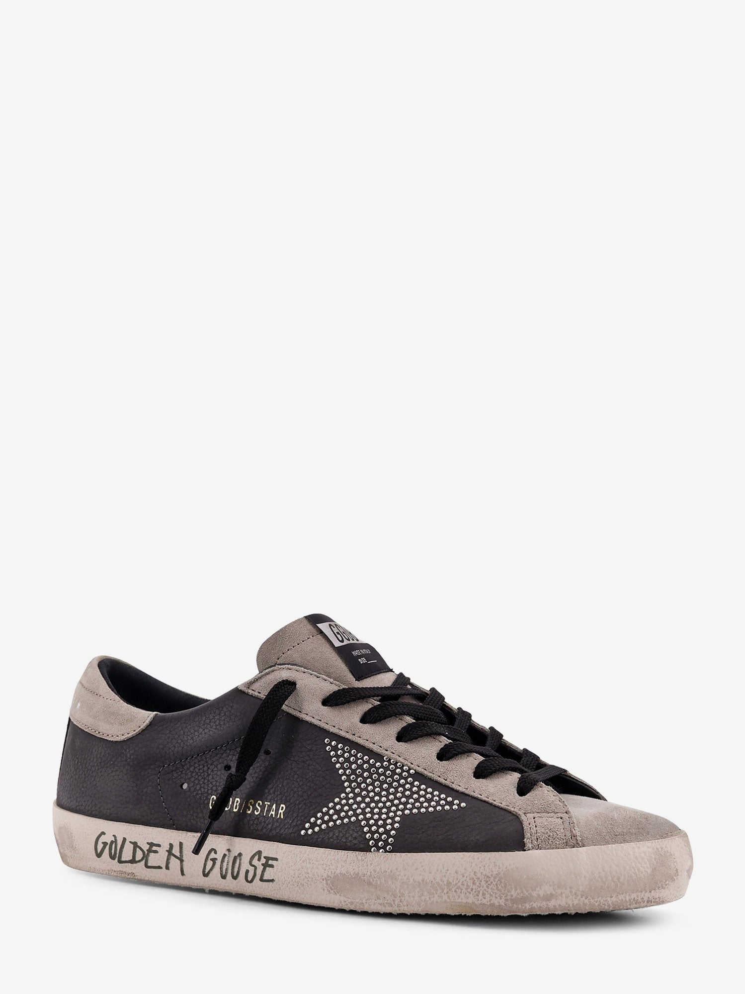 Golden Goose Men's Superstar Leather Sneakers Grey