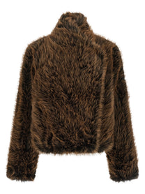 B&amp;B Couture Susan First Eco Fur Coat Brown