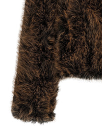 B&amp;B Couture Susan First Eco Fur Coat Brown