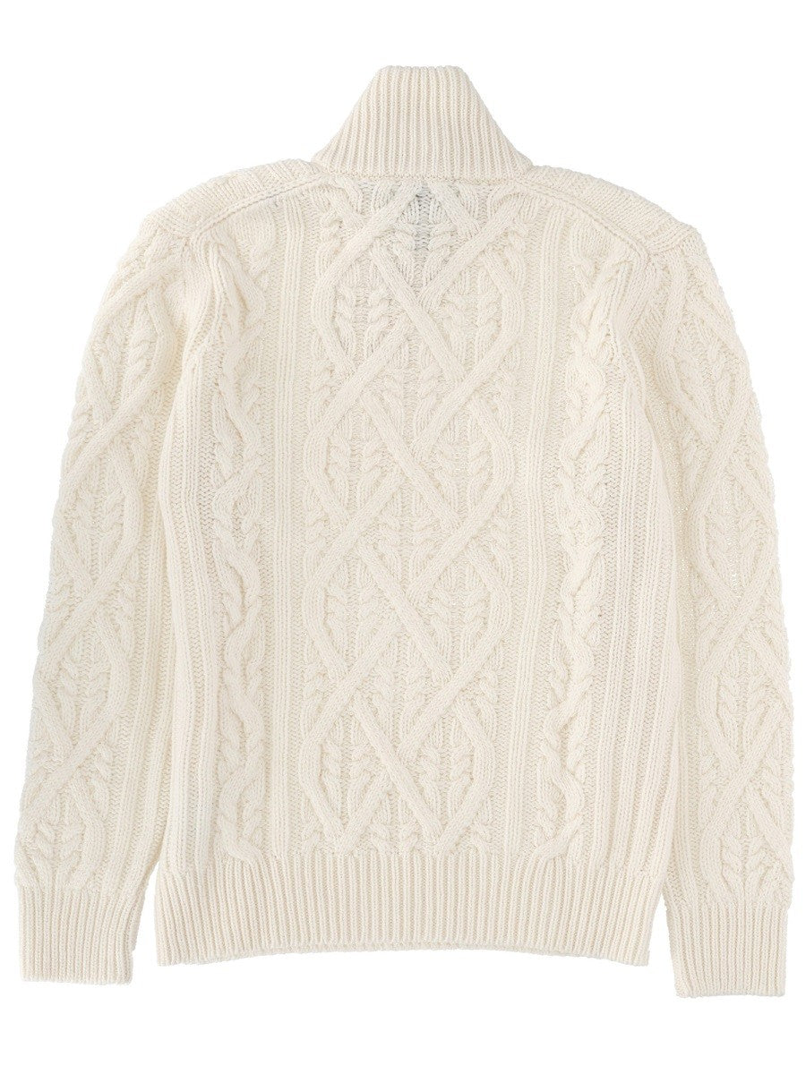 Boss Camel Men's Sweater Harpeno White