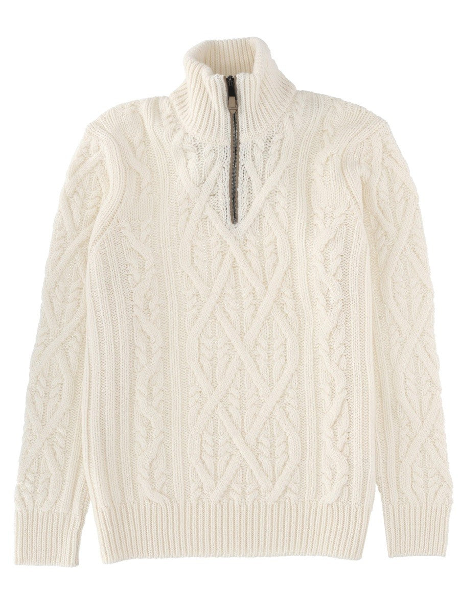 Boss Camel Men's Sweater Harpeno White