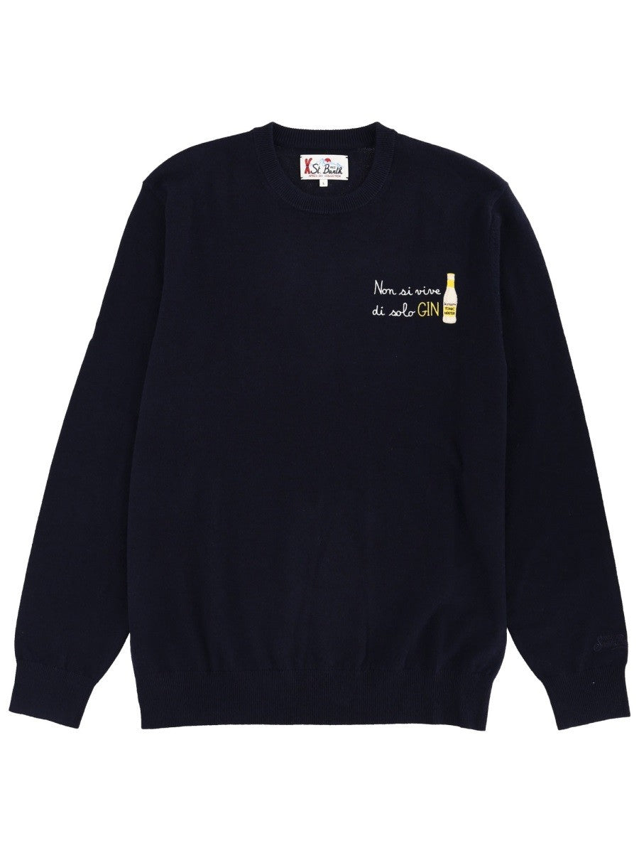 Mc2 Saint Barth Men's Sweater Blue Mc2 Saint Barth