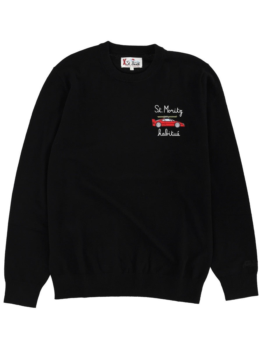 Mc2 Saint Barth Men's Sweater Black Mc2 Saint Barth
