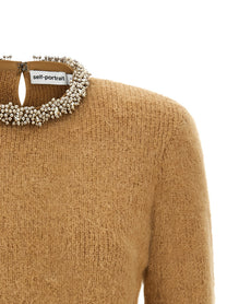 self-portrait Sweater Brown