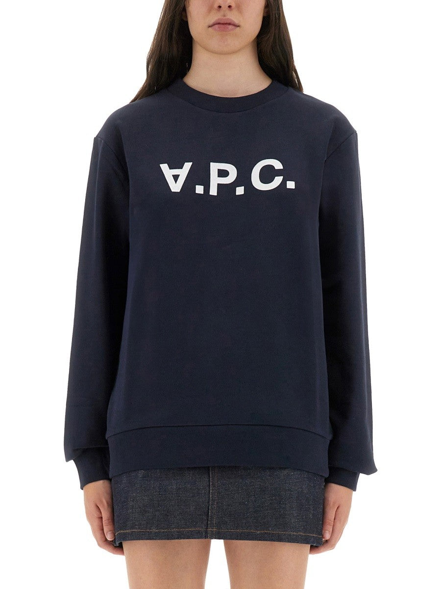 A.P.C Women's Sweatshirt Standard Grand Vpc Gots Blue