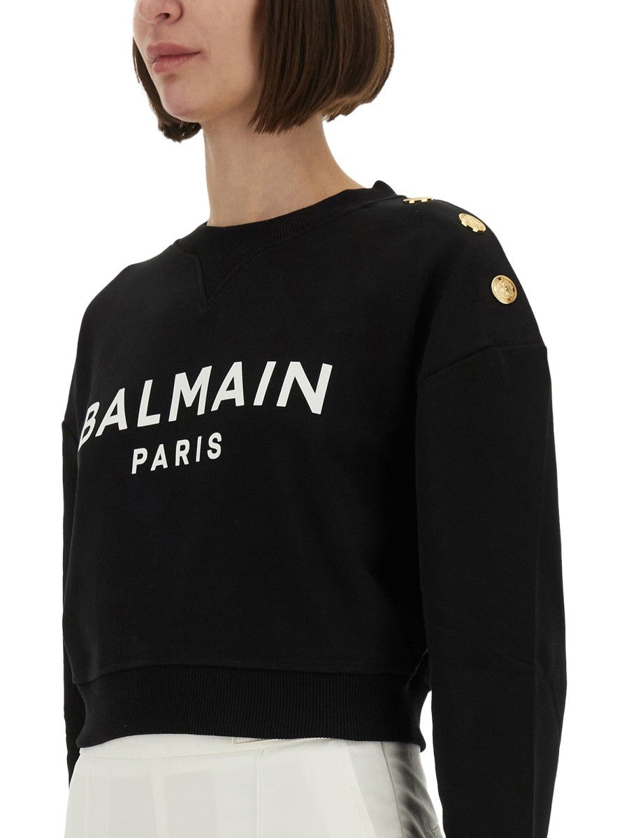 Balmain Women's Sweatshirt Black, view 4
