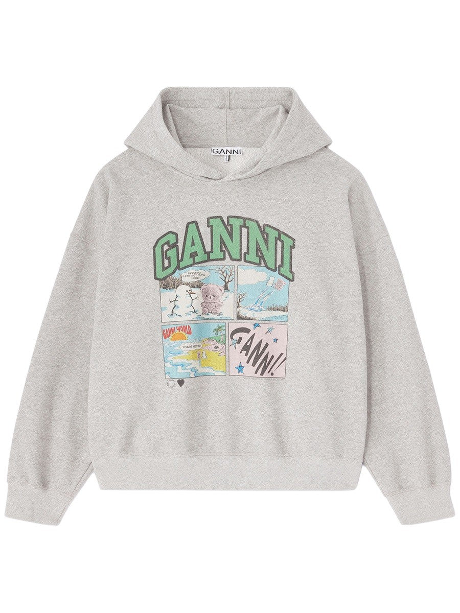Ganni Women's Sweatshirt Grey