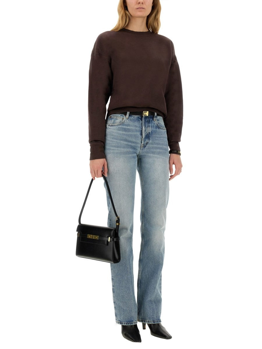 Saint Laurent Women's Sweatshirt Brown