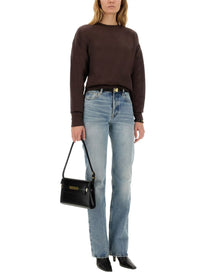 Saint Laurent Women's Sweatshirt Brown