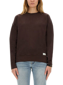 Saint Laurent Women's Sweatshirt Brown