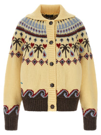 Alanui Sweet Winter Cardigan Gold