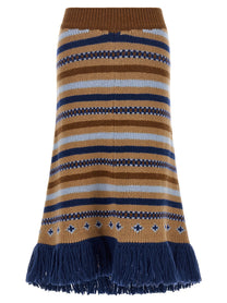 Alanui Sweet Winter Skirt Gold