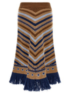 Alanui Sweet Winter Skirt Gold, view 2